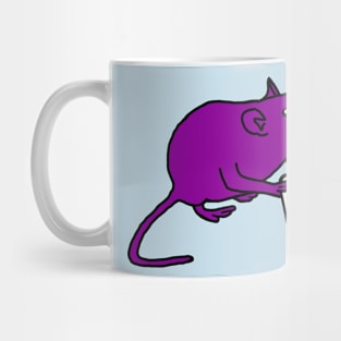 Purple Rat says Be Mine It's Valentines Day Mug